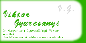 viktor gyurcsanyi business card